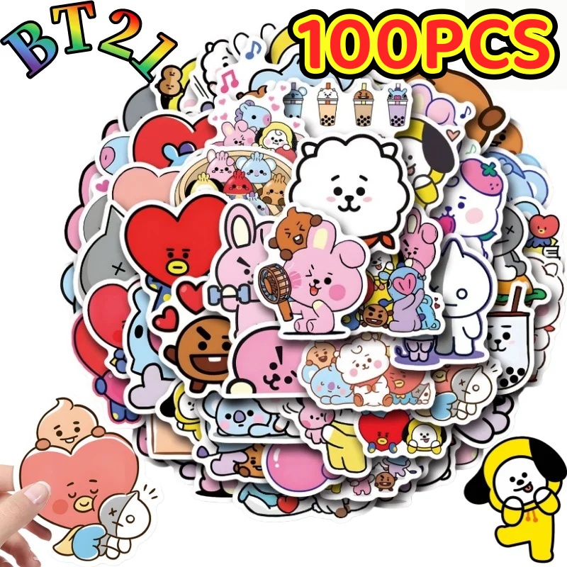 55/110 قطعة من ملصقات BT21 Chi - مراجعة Cookies Pack وسعره